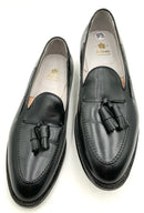 ALDEN Black Leather Tassel Loafers 10.5