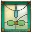 Antique Art Nouveau Stained Glass Panel