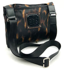 LONGCHAMP Black Tan Leopard Print Nylon Crossbody Bag