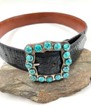 Flemings of Buckhead/Douglas Magnus Sterling/Turquoise/Leather Belt