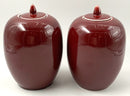 Pair of Vintage Chinese Lidded Urns