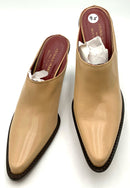 DONALD PLINER Camel Lea Western Mule "Perlie" Booties 9.5