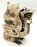 Asian Bone Veneer Tiled Dragon Figure