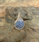 14kt Gold, Diamond & Sapphire Pendant
