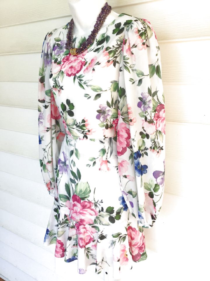 YUMI KIM White/Pink/Blue Floral L/S Dress