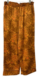 URBAN OUTFITTERS xLaura Ashley Copper Orange Paisley Satin Reese Pajama Set