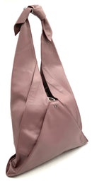 ERIC JAVITS Mauve Leather Farrah Shoulder Bag