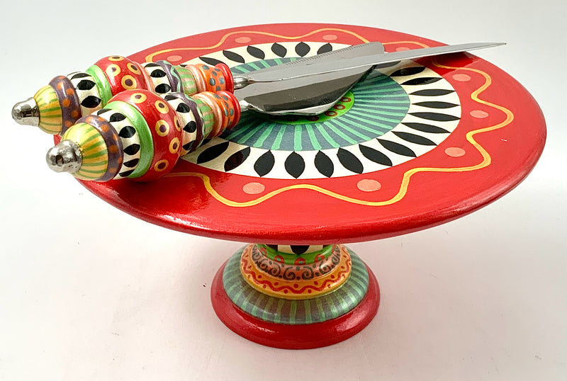Southcoast Handpainted 3 Piece Cake Serving Set