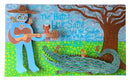 Original Tex Crawford Folk Art "Haint Blue Saint"