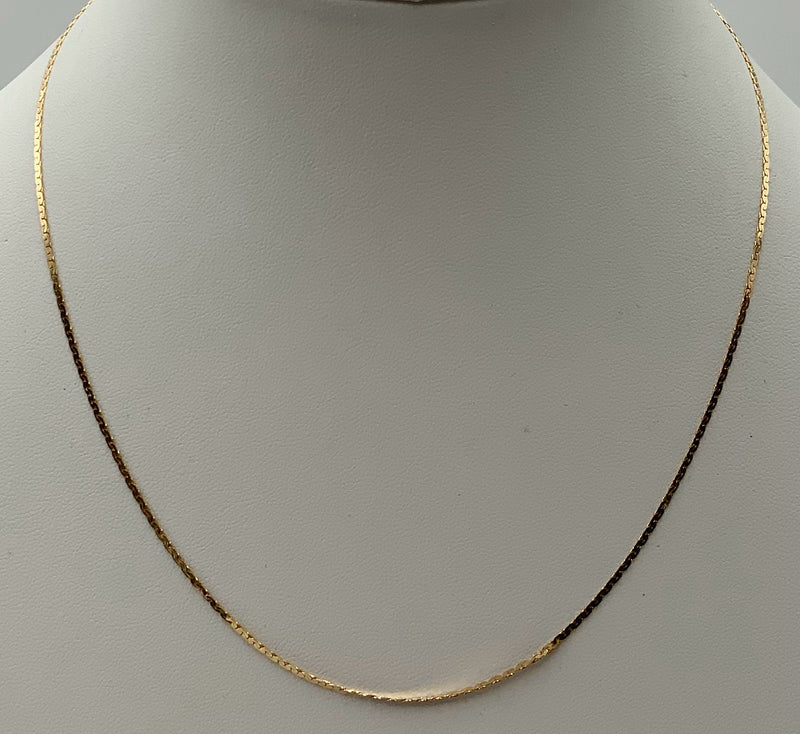 14kt Gold S-Chain Necklace, 18"l