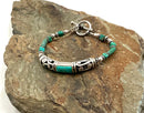Sterling & Turquoise Beaded Bracelet