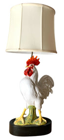 Vintage Ceramic Rooster Lamp