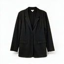 J JILL Black Ponte Knit Casual Blazer