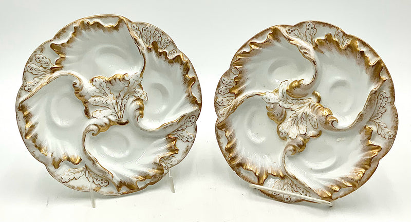 Pair of Haviland Limoges Oyster Plates AS-IS