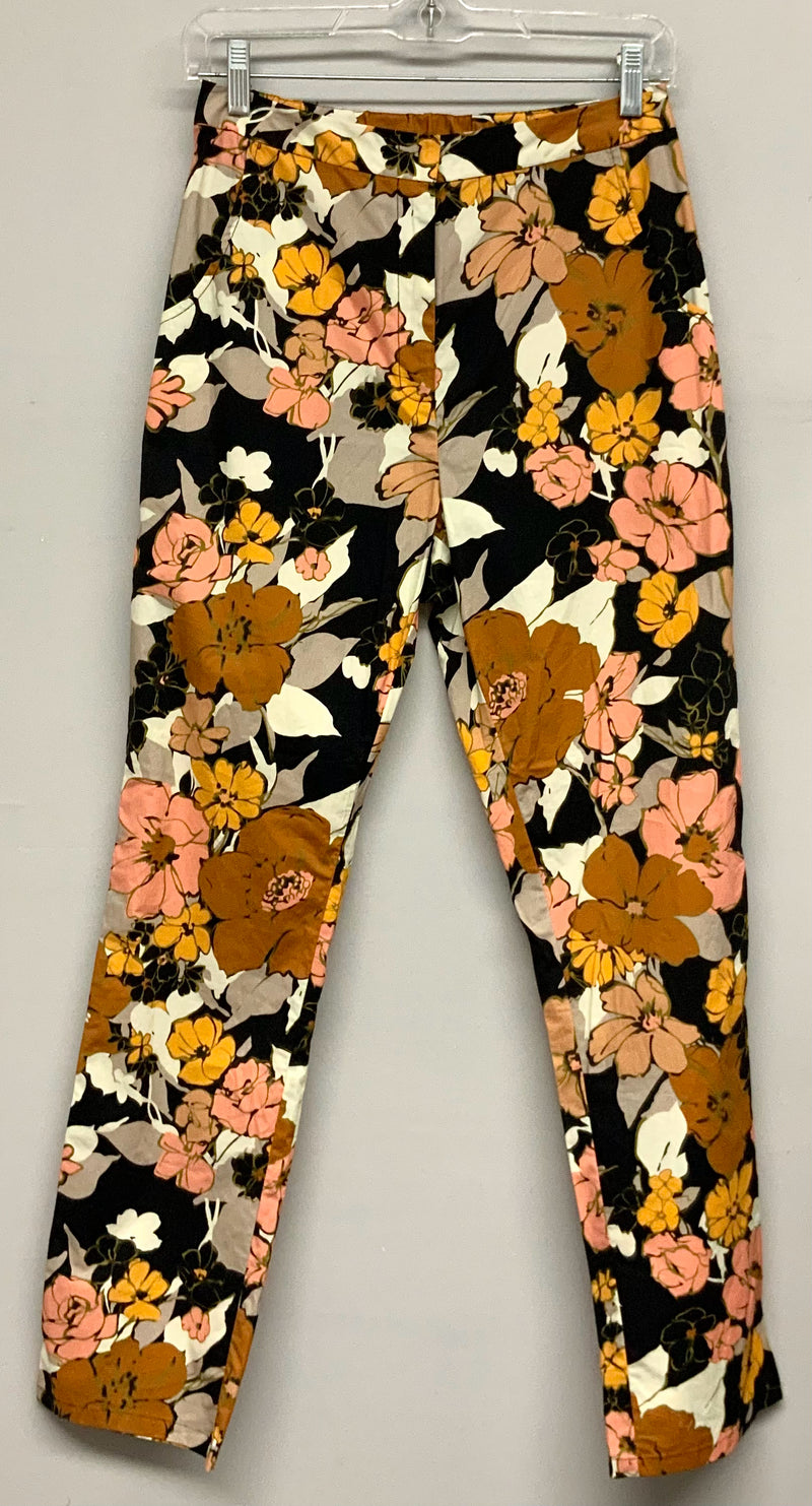 FLORA BEA Black/Orange/Pink Floral Pants