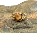 14kt Gold Engraved Heart Ring