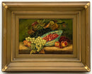 Antique Oil on Canvas of Still Life With Fruit