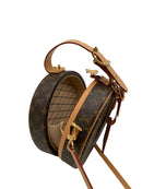 LOUIS VUITTON Monogram Canvas Tan Leather Trim Boite Chapeau Crossbody Bag