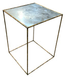 Metal Occasional Table With Mirrored Top