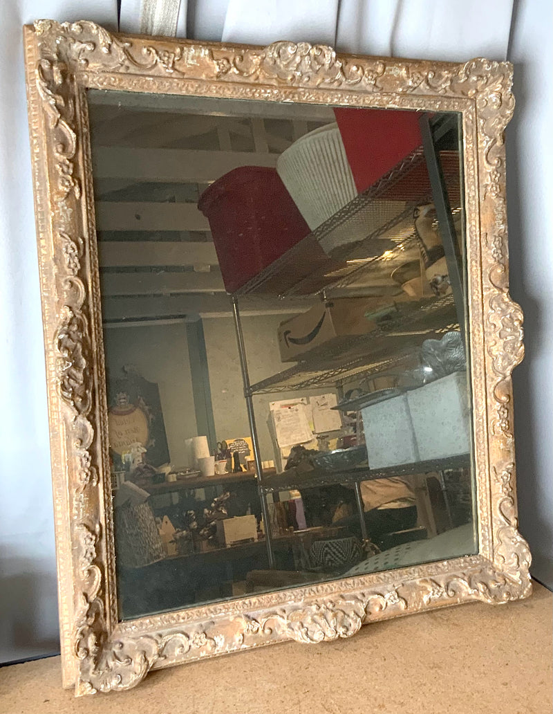 Carved Wood Mirror with Gilt Finish