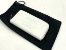 CHANEL White Caviar Leather CC Continental Zippered Wallet
