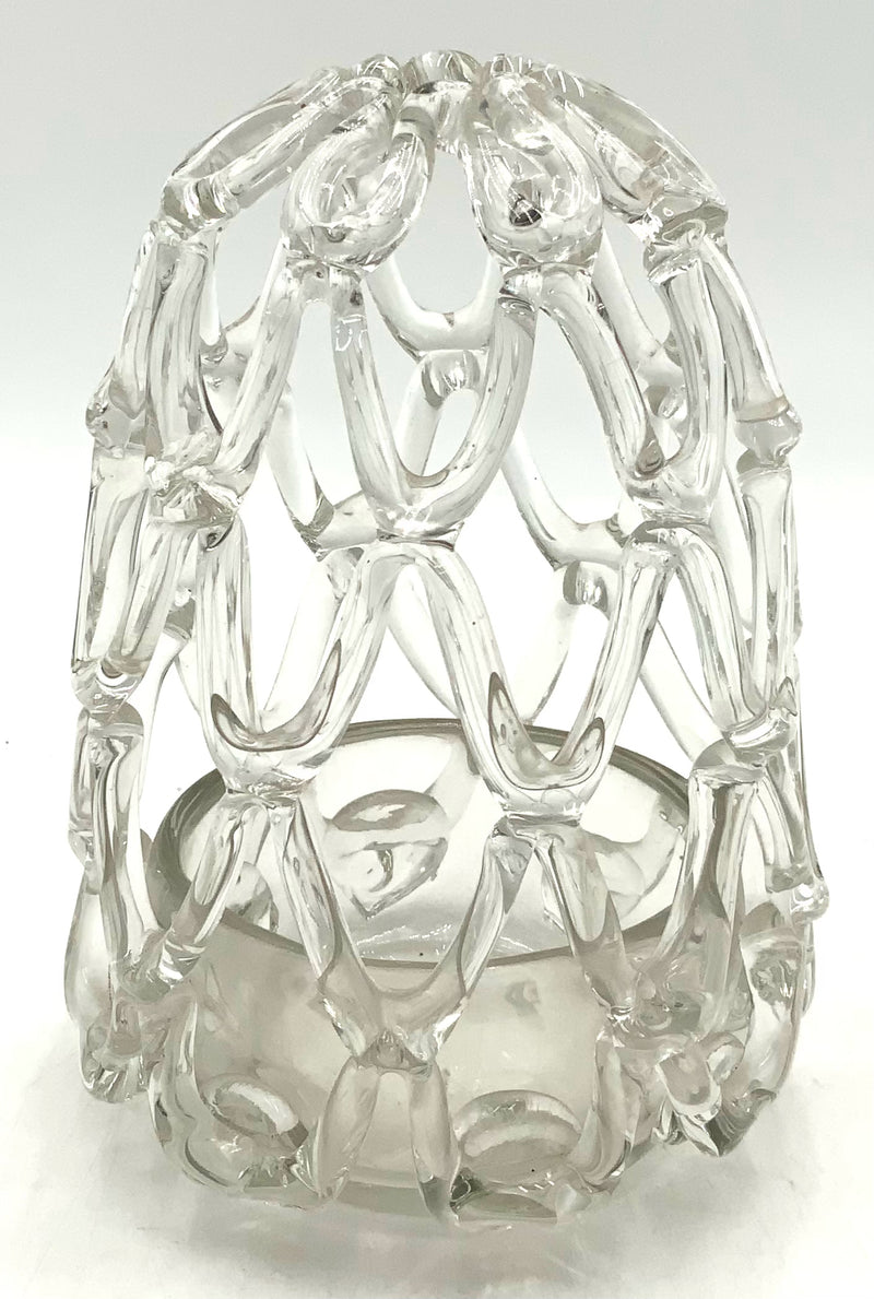 Handblown Glass Bridal Flower Frog