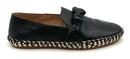 COLE HAAN Black Leather Cloud Feel Knotted Espadrille Flats 8.5