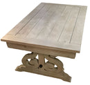 Trestle Style Coffee Table With Drawers