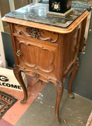 Vintage Carved Occasional Table with Marble Top