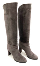 JIMMY CHOO Dark Grey Velvet Suede Madalie Tall Boots 38