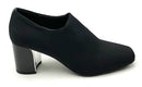 DONALD PLINER Black Crepe Elastic Patent Heel Mirrored Chelsea Booties 8