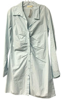 STARK Ice Blue Ruched Front L/S B/D Shirt Dress
