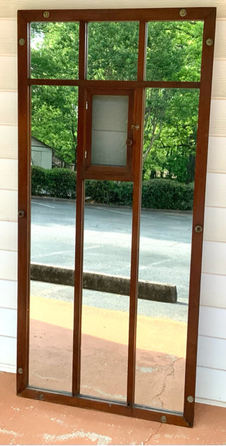 Repurposed Wood Door with Mirrored Inserts