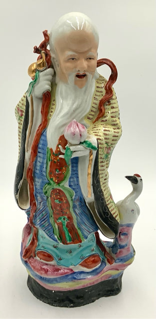 Vintage Chinese Ceramic God of Longevity