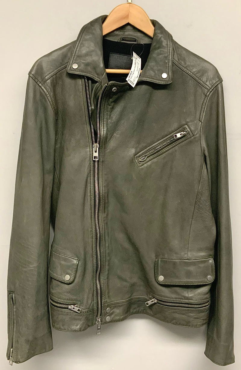 ALL SAINTS Sage Leather Moto Jacket