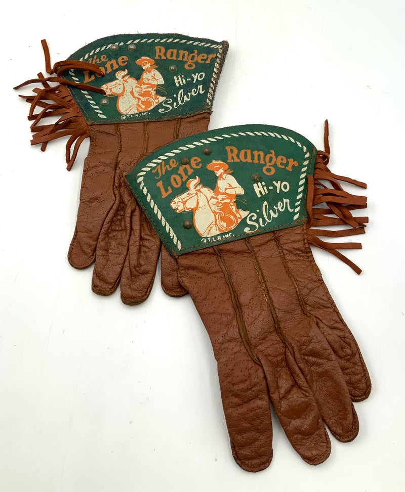 Vintage Lone Ranger Leather Child's Gloves