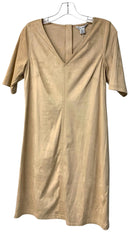 TOMMY BAHAMA Camel Ultrasuede "Selina Sands" V-Neck S/S Dress