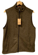 TOM BECKBE Brown Marled Knit Fleece Lined Vest