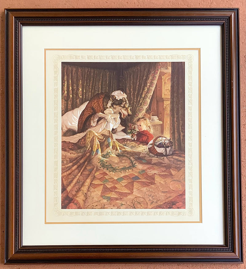 Scott Gustafson Signed "Little Red Riding Hood" Framed Print