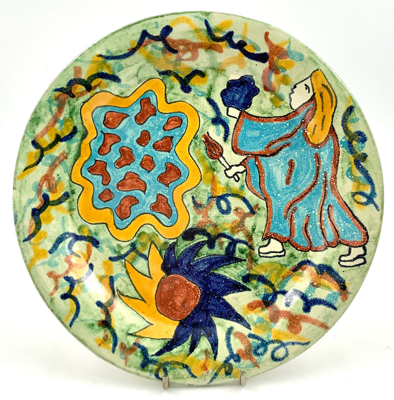 Handpainted Mexican Pottery Plate