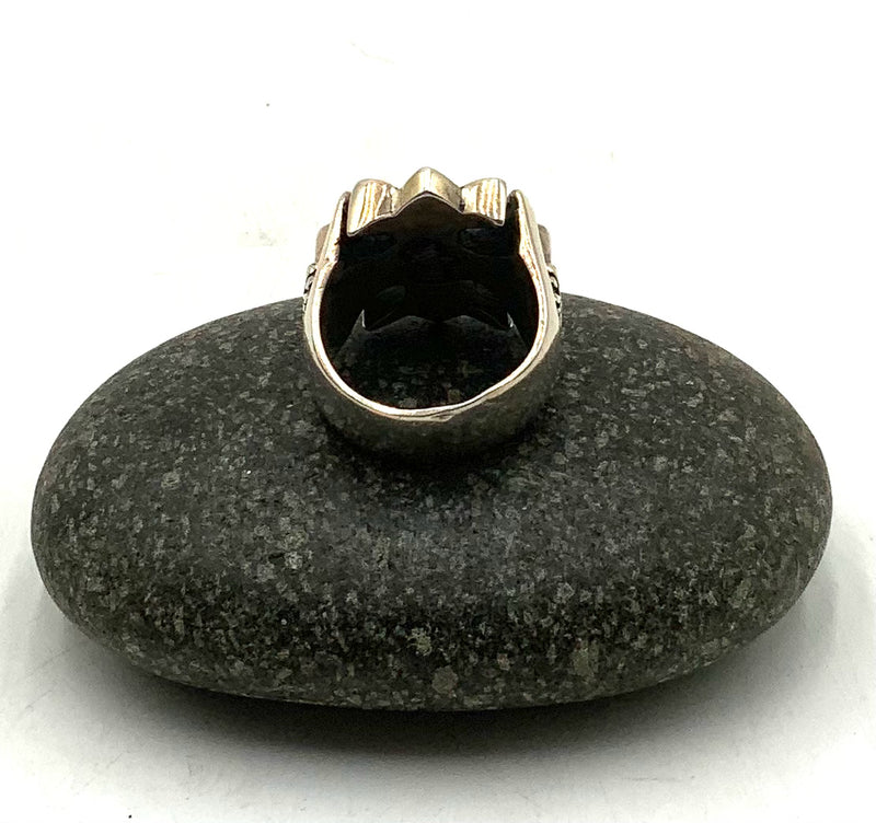 KING BABY Sterling Retired Cross Design Ring
