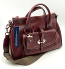 Dooney & Bourke Burgundy Bordeaux  Florentine Leather Front Pocket Satchel Bag