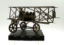Brutalist Metal Biplane Sculpture