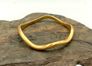 Julie Vos 24kt Gold Plated Metal & CZ Wave Bangle Bracelet