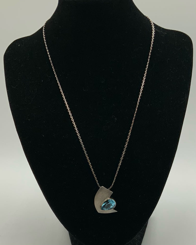 Sterling & Blue Topaz Necklace