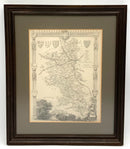 Map of Buckinghamshire England in Wood Frame