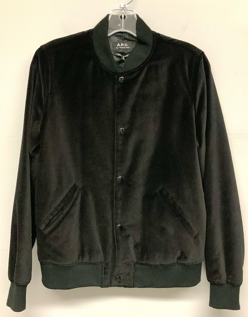 A.P.C. Black Velvet Bomber Jacket