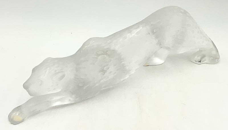 Extra Large Lalique Crystal Crouching Panther