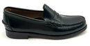 PETER CHRISTIAN Black Leather Penny Loafers 8
