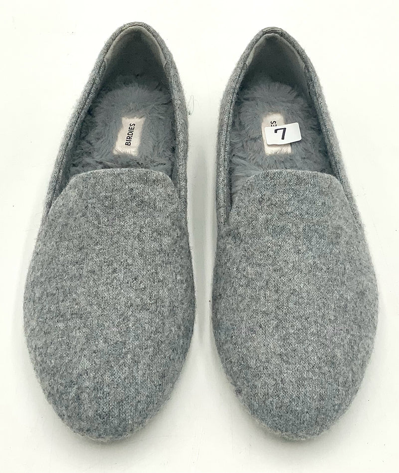 BIRDIES Heather Grey Faux Fur Lined The Starling Flats 7